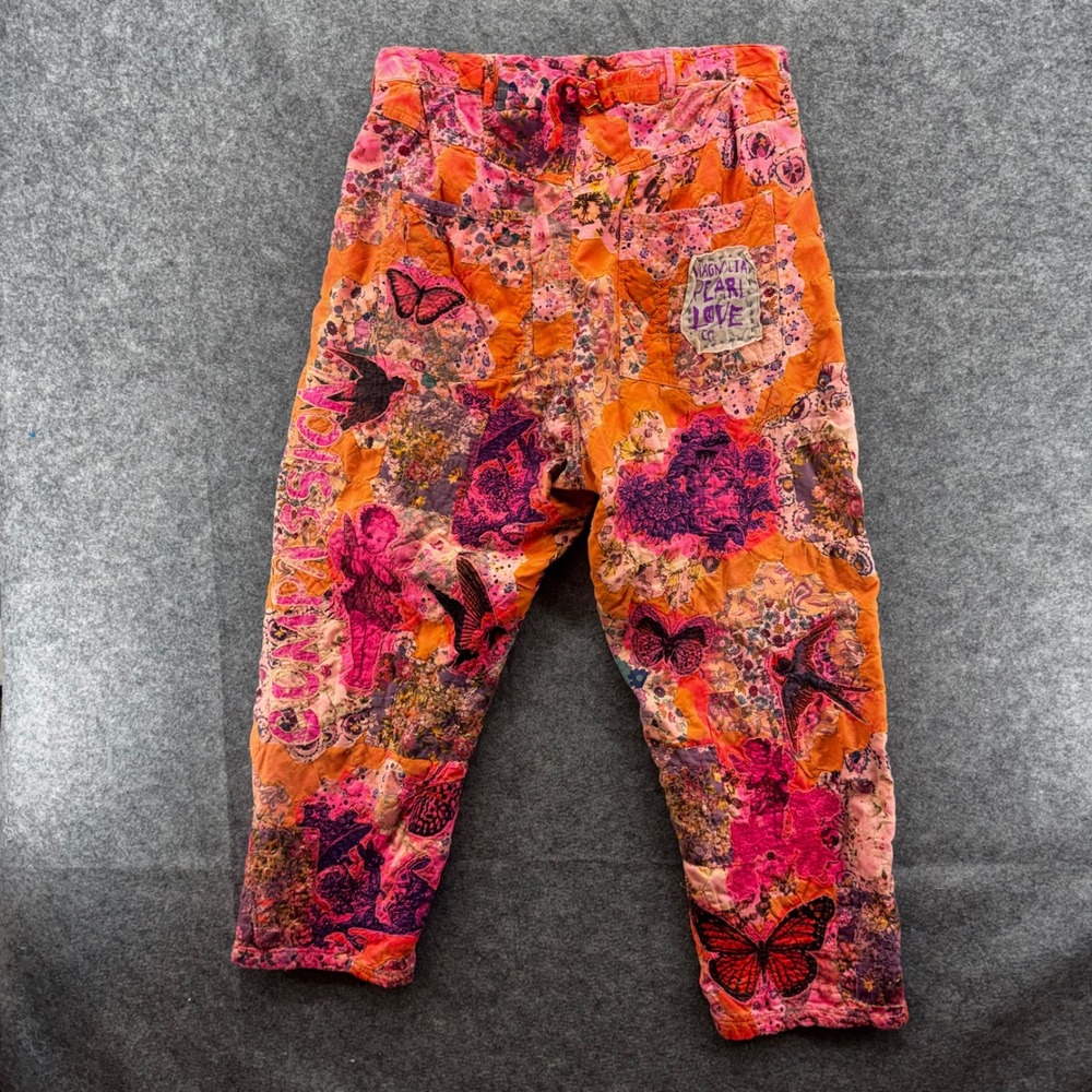 Magnolia Pearl Love Co Quilt Nature Pant Size OS Patchwork Pink Orange Boho - Picture 3 of 16